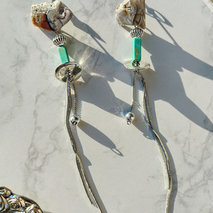 Silver sand dune earrings