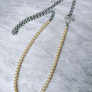 Long pearl chain necklace #1