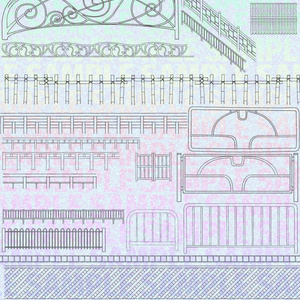 【ベクター線画】柵素材【CLIP STUDIO PAINT】
