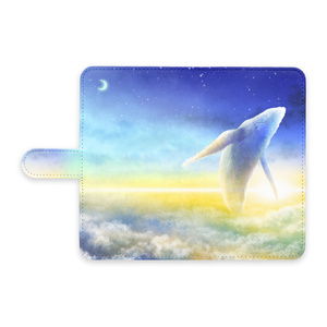 手帳型Androidケース【空の上のクジラ】