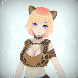 Neko anime cat girl character(vroid/vrm/fbx)