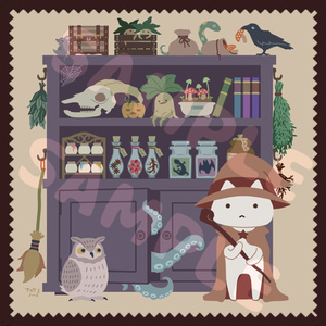 魔女ねこめがね拭き