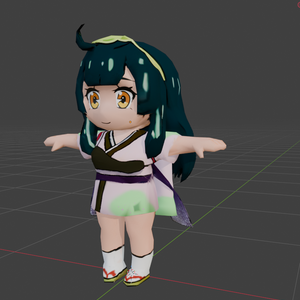 SD東北ずん子 3Dモデル