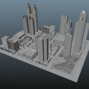 3d  建物　町　街