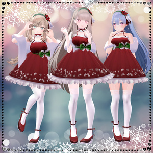 【複数アバター対応】XmasSnowDress 缩略图 5