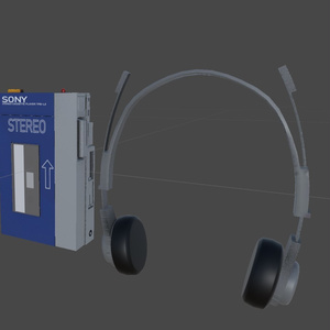 VRCHAT小物 令和最新モデル 音楽ガジェット ウォーキングマン
