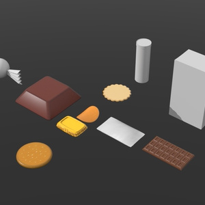 3DCG　お菓子の素材セット