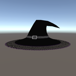 【VRChat想定】レースウィッチハット