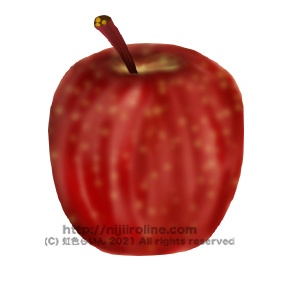 No.2 りんごのイラスト（２D）、JPG、PNG