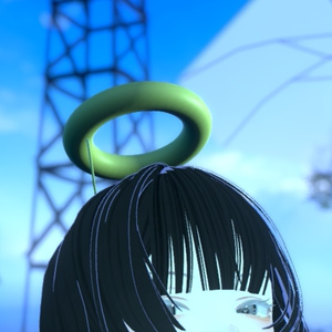 【VRchat想定】ハリボテ天使の輪