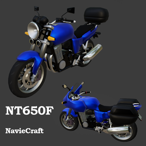 中型バイク（ツアラーパーツ付き）Motorcycle【3Dモデル/VRChat想定】