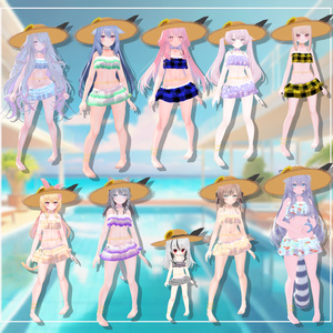 【27アバター対応】夏色フリル水着 缩略图 3