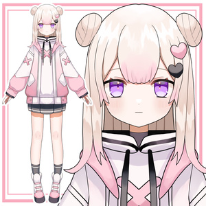 【パーツ分け済みPSD】ピンクの女の子【汎用型】