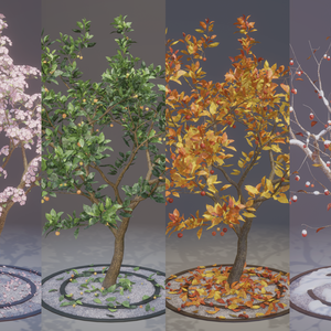 Four seasons tree (3D) | 四季の木 (3D)