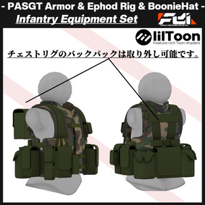 更新：米軍タイプPASGTを追加！ PASGTアーマー Ephod コンバットハーネス & ブーニーハット装備セット 缩略图 4