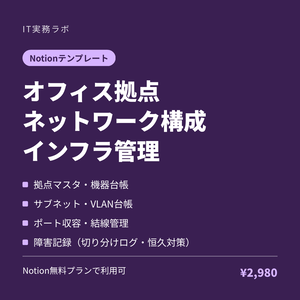 オフィス拠点ネットワーク構成インフラ管理