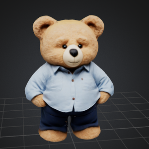 テディベア 3D素材 3Dモデル(.obj)