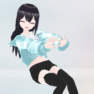 【VRMアバター】スバルちゃん 清楚系ツンデレアバター 3Dモデル(.vrm) VRChat/cluster対応
