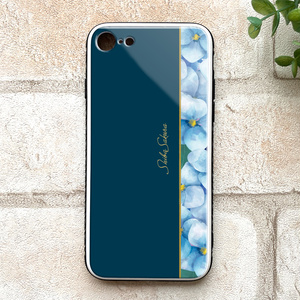 梅雨の紫陽花のスマホケース  強化ガラス iphone15 iphone16 アジサイ スマホケース iphone14