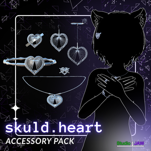 [VRChat向けに設計されたアクセサリー] skuld.heart - accessory pack (world․execute（me）; )