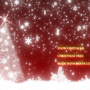 [無償有/フリー素材] 雪の降るクリスマスツリーな背景 [4K/60fps]