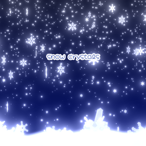 [無償有/フリー素材] 雪結晶が降る背景 [4K/60fps]