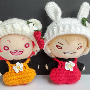 黒キラ×紫キラ］にじぱぺっと ぬい服 ぬい帽子 猫ニット帽