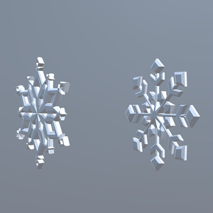 【3Dモデル】そりと雪の結晶セット 缩略图 6