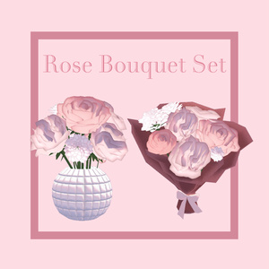 3D Model] Rose Bouquet Set