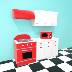 【3D】Retro Kitchen 缩略图 7