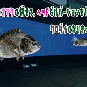 【黒い水棲】引き上げに苦労した『チヌチヌ・チヌ太郎』漆黒の闇に染まりし魚頭【超VRChat対応３Dアバター】 缩略图 4