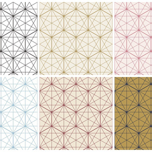 Asanoha - 10 Japanese Seamless Patterns | Digital Paper 12x12 300dpi