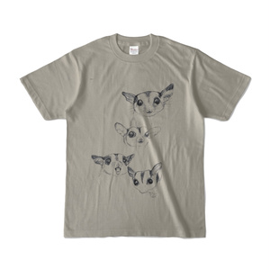 フクロモモンガ Tシャツ　グレー