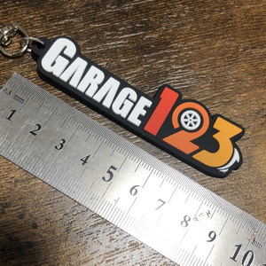 Garage123 ロゴラバーストラップキーホルダー