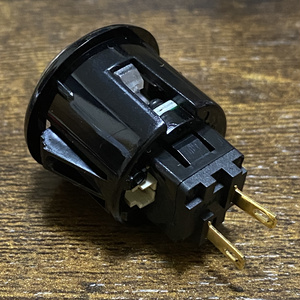 QANBA CRYSTAL LEDボタン 24mm　ブラック