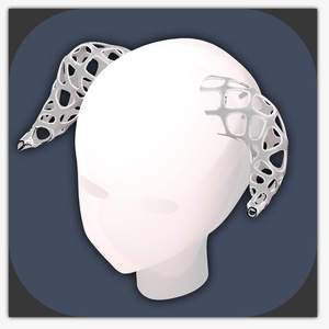 (無料)【VRChat想定】[角] Cornu-Euplectellae 【3Dアクセサリーモデル】 缩略图 2
