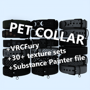 Pet Collar VRChat avatar accessory [ VRCFury set up ]