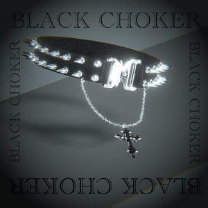 6 Avatar Support] BLACK CHOKER [3D Model For VRChat