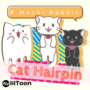 Cute cat hairpin! 3D Model For VRChat