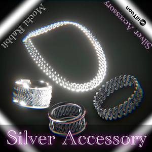 Silver Accessory【3Dモデル For VRChat】