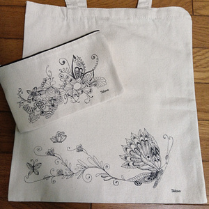 風と蝶エコバッグ＆ポーチセット オリジナル ...