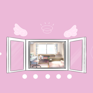 【ココフォリア素材】ピンク白なお部屋【素材集】
