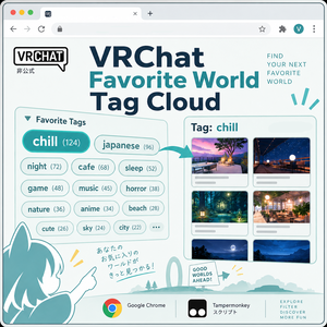 【無料】VRChat Favorite World Tag Cloud