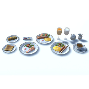 【3Dモデル】朝食セット 缩略图 7