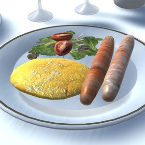 【3Dモデル】朝食セット