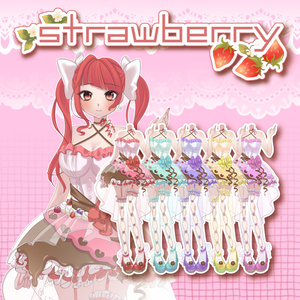 【Vライバー衣装】ショートケーキ衣装【Vtuber】