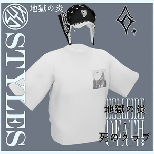 STYLES NYC™ ⚪ 地獄の炎・死のクラブ || ストリートウェア・T-SHIRT || ⚪ White T-Shirt || Hellfire Death Club 