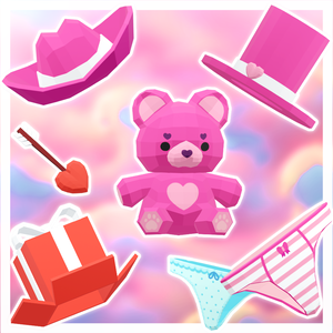 Low Poly Valentine's Day 3D Assets/Props