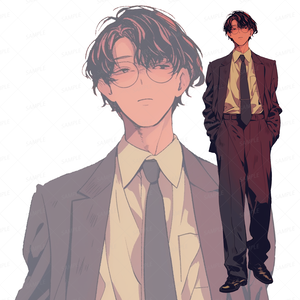 【背景透過_立ち絵】モブサラリーマンA【現代】