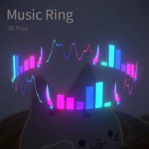 Music Ring [Free] [3D model for VRChat